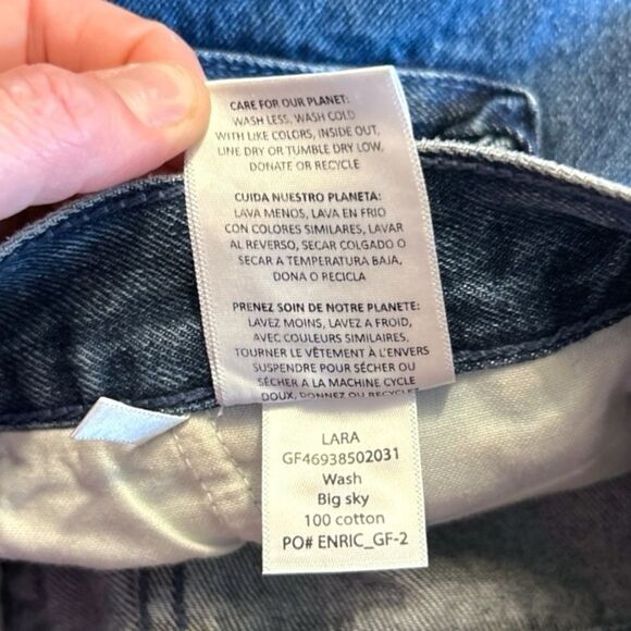 GRLFRND Lara Cargo Wide Leg Jeans in Big Sky Medium Wash, Size 26 - Picture 12 of 13